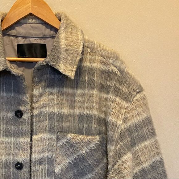 Oak & Fort NWOT Faux Fur Button Down Fully lined coat L/G - Picture 3 of 8